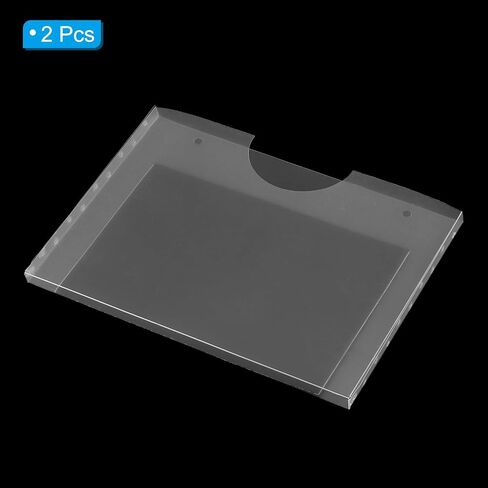 PATIKIL Magnetic File Holder Clear Plastic Mail Magazines Organizer Wall Mount, 2 Pcs Hanging Wall File Organizer A5 Size for Cabinets, Whiteboard, Refrigerator, 8.7" x 6.3" in Saudi Arabia