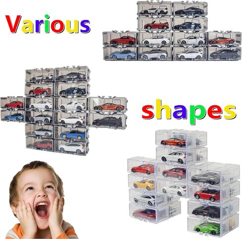 Toys Organizer Storage Case for Hot Wheels Car, for Matchbox Cars, for Mini Cars,1/64 Scale Hot Toy Wheels Display Case Holds 10/40 Cars，Interlocking Hot Car Wheels Storage (White 40 PCS) in Saudi Arabia