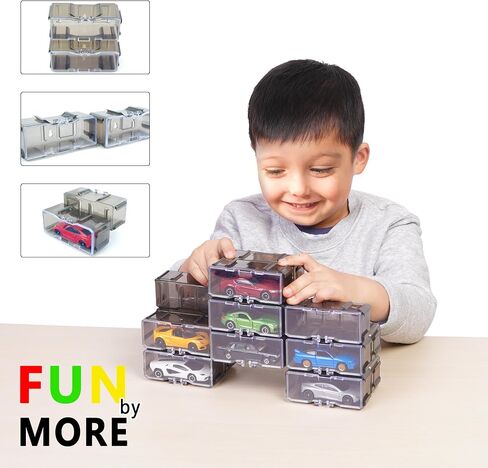Toys Organizer Storage Case for Hot Wheels Car, for Matchbox Cars, for Mini Cars,1/64 Scale Hot Toy Wheels Display Case Holds 10/40 Cars，Interlocking Hot Car Wheels Storage (White 40 PCS) in Saudi Arabia