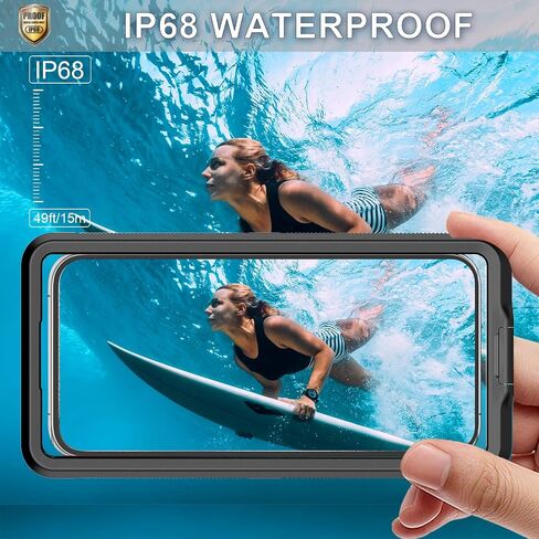 cugahe Self-Check Waterproof Phone Case Compatible for iPhone 13 Pro, Underwater Touchscreen Waterproof Phone Pouch Diving Phone Case with Lanyard for Snorkeling Beach Shower Black in Saudi Arabia
