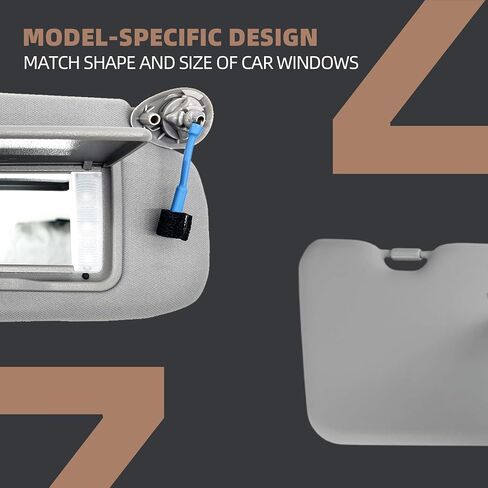 Zoewalk 83280-TLA-A01ZB مجموعة حاجب الشمس باللون الرمادي الفاتح مع ضوء مرآة متوافق مع Honda CR-V CRV 2017 2018 2019 2020 2021 2022 83280TLAA01ZB in Saudi Arabia