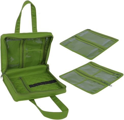 Yazzii Sewing Notions Tote Bag- Portable Sewing Accessories Organizer w Detached Sleeves- Aqua in Kuwait