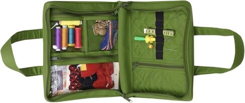 Yazzii Sewing Notions Tote Bag- Portable Sewing Accessories Organizer w Detached Sleeves- Aqua in Kuwait