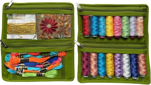 Yazzii Sewing Notions Tote Bag- Portable Sewing Accessories Organizer w Detached Sleeves- Aqua in Kuwait