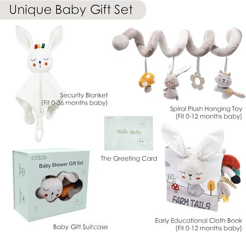 Blublu Park 3 قطع ألعاب مقعد السيارة، ألعاب أطفال عالية التباين ألعاب وقت البطن مونتيسوري للأطفال من عمر 0 ​​3 6 9 12 شهرًا، ألعاب كتب ناعمة حسية للأطفال والبنات والأولاد وأساسيات الطفل (الفيل) in Kuwait