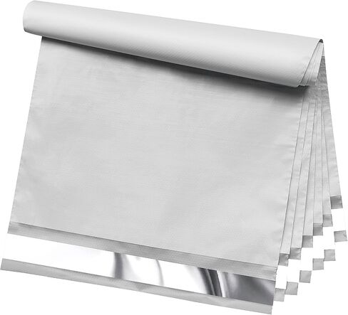 Vapulcio Newest Super-light Gray Alloy Poly Mailers 12x15.5 Inch 50 Pcs, Waterproof and Tear-resistant Mailers Poly Bags with Metallocene, Strong Toughness Metal Shipping Bags for Small Business in Saudi Arabia