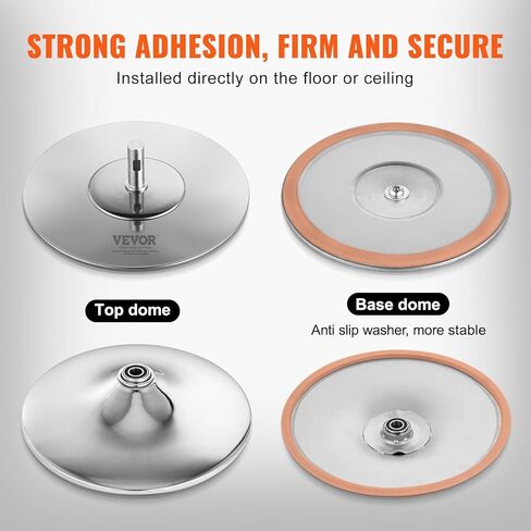 عمود رقص احترافي من VEVOR، طقم عمود رقص ثابت دوار، عمود محمول قابل للإزالة، عمود من الفولاذ المقاوم للصدأ شديد التحمل، عمود لياقة بدنية قابل للتعديل للارتفاع، لممارسة التمارين الرياضية في النادي المنزلي in Kuwait