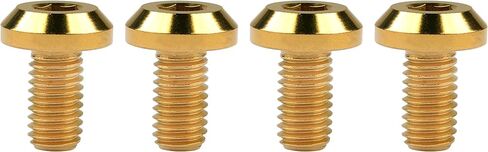 Wanyifa Titanium Umbrella Head M8 15 20 25 30 35mm Bolt Screw for Bicycle Motorcycle Car Pack of 4 (M8x35mm, Normal Titanium) in Kuwait