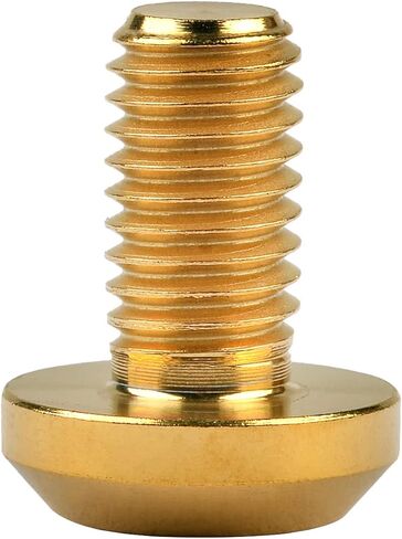 Wanyifa Titanium Umbrella Head M8 15 20 25 30 35mm Bolt Screw for Bicycle Motorcycle Car Pack of 4 (M8x35mm, Normal Titanium) in Kuwait