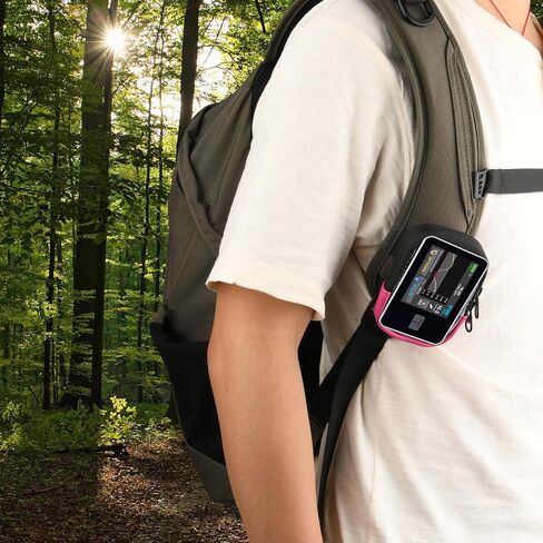 حقيبة مضخة الأنسولين Beautyflier لـ Tandem T: Slim X2، حامل مضخة الأنسولين متوافق مع T: Slim/T: Slim G4، حقيبة تخزين مضخة الأنسولين مع مشبك حزام، ملحقات مضخة ليس من السهل السقوط والكسر (وردي فاقع) in Kuwait