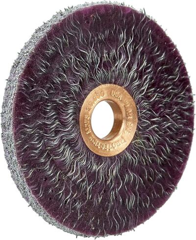 عجلة سلكية مجعدة مغلفة من Weiler 35260 Polyflex، قطر صغير 3 بوصات، حشو فولاذي 0.14 بوصة، فتحة أربور 1/2 بوصة، مصنوعة في الولايات المتحدة الأمريكية (عبوة من 10 قطع) in Saudi Arabia
