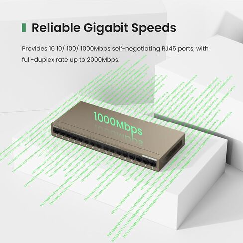 Tenda 16 Port Gigabit Switch, Unmanaged Ethernet Switch in Saudi Arabia
