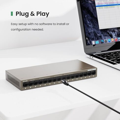 Tenda 16 Port Gigabit Switch, Unmanaged Ethernet Switch in Saudi Arabia