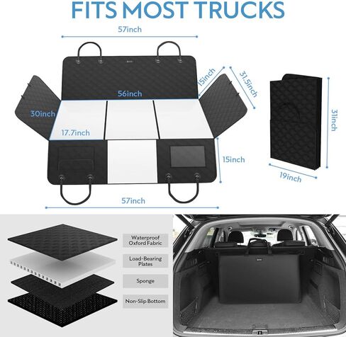 petizer Waterproof Dog Car Seat Cover, Large Truck Back Seat Extender, Polyester Vehicle Seat Cover, Universal Fit for F150/Silverado ZR2/RAM 1500/Toyota Tundra in Saudi Arabia