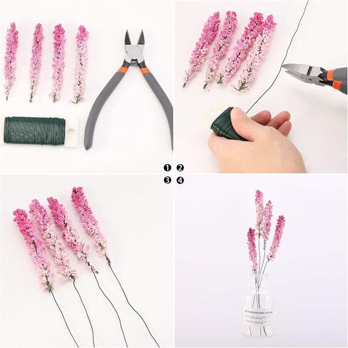 50 Yards 22 Gauge Green Paddle Wire with 1Pcs 6 in Wire Cutting Pliers for Crafts, Christmas Wreaths Tree, Garland and Floral Flower Arrangements in Saudi Arabia