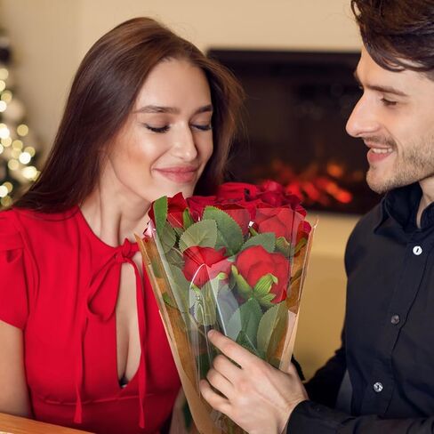 50 عبوة من أكياس ورق تغليف الزهور، وأكمام زهور من ورق الكرافت للباقات وأكمام تعبئة زهور شفافة لعيد الأم وهدية التخرج وحفلات الزفاف والذكرى السنوية لعيد الميلاد، 9.8 × 17.9 × 3.9 بوصة in Saudi Arabia