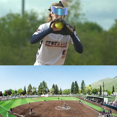 Fenduoer Softball/Baseball Mask Visor, Eye-Shield for All Defense Fielder’s Mask Sports Sunglasses(Clear Blue) in Saudi Arabia