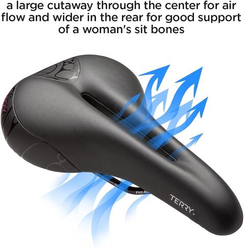 Terry Butterfly Cromoly Gel Bike Saddle - Bicycle Seat for Women - Flexible & Comfortable - Dura-Tek Cover in Saudi Arabia