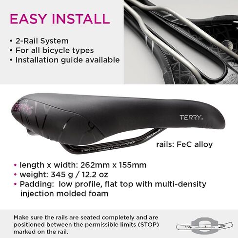 Terry Butterfly Cromoly Gel Bike Saddle - Bicycle Seat for Women - Flexible & Comfortable - Dura-Tek Cover in Saudi Arabia