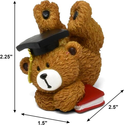 Gift Boutique Graduation Bear Figurines Table Top Decor Set of 4 Mini Teddy Bears Congrats Grad Resin Graduate Tabletop Figures for Grads Nursing Medical School Gift & Mantle Desk Shelf Home Decorats in Saudi Arabia