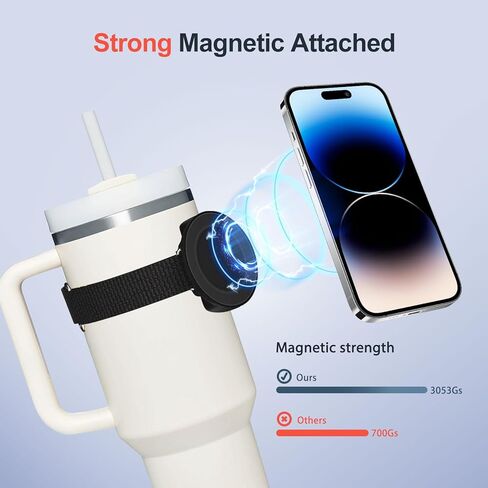 حزام حامل الهاتف من شانشوي ستانلي، حزام قابل للتعديل لزجاجة المياه متوافق مع Magsafe لأجهزة iPhone وAirPods، وإكسسوارات كأس ستانلي in Kuwait