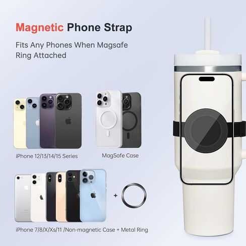 حزام حامل الهاتف من شانشوي ستانلي، حزام قابل للتعديل لزجاجة المياه متوافق مع Magsafe لأجهزة iPhone وAirPods، وإكسسوارات كأس ستانلي in Kuwait