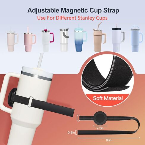 حزام حامل الهاتف من شانشوي ستانلي، حزام قابل للتعديل لزجاجة المياه متوافق مع Magsafe لأجهزة iPhone وAirPods، وإكسسوارات كأس ستانلي in Kuwait