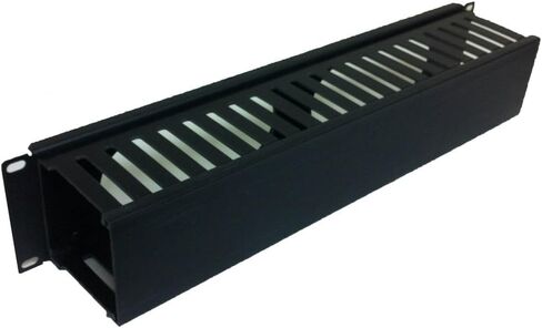 Quest Manufacturing Horizontal Finger Duct with Cover, 1 Unit 40 Cables,, 19", Black (HF19-01-040) in Saudi Arabia