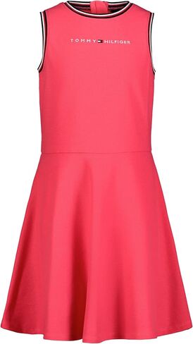 Tommy Hilfiger Girls' Sleeveless Fit and Flare Dress with Signature Stripe in Saudi Arabia