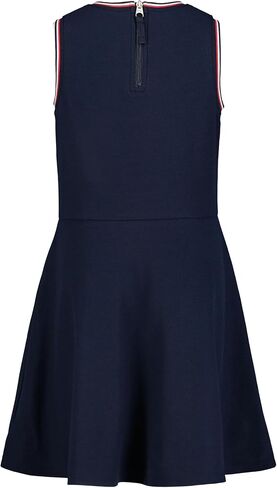 Tommy Hilfiger Girls' Sleeveless Fit and Flare Dress with Signature Stripe in Saudi Arabia