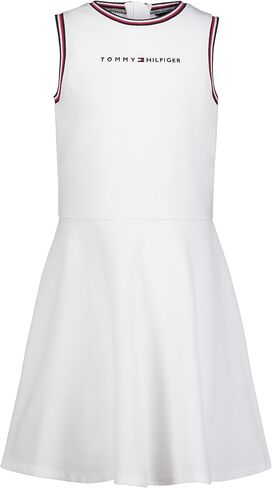 Tommy Hilfiger Girls' Sleeveless Fit and Flare Dress with Signature Stripe in Saudi Arabia