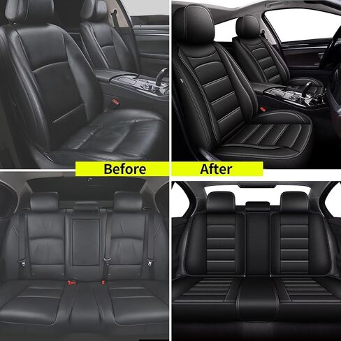 DIKSOAKR Car Seat Covers Fit for Subaru Outback 2010-2023 2024, 5 Seats Faux Leather Automotive Seat Covers with Airbag Compatible, Waterproof Car Seat Protector (Black) in Saudi Arabia