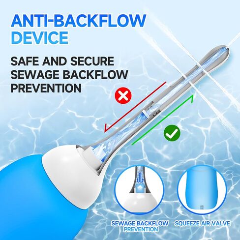 Riselaly Peri Bottle Postpartum Essentials with 2 Interchangeable Spray Heads, Portable Bidet for Women, Anti Backflow Enema Connected to Shower Hole, Anal Douche for Women, Douches for Men in Saudi Arabia
