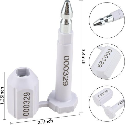 NovelBee 100 قطعة من ختم الشحن مع طباعة ترقيم تدريجي لحاويات البضائع ومقطورات الشاحنات، وأختام حاويات البضائع (وردي) in Kuwait