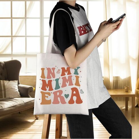 ENSIANTH Mimi Shopping Bag Mimi To Be Gift In My Mimi Era Mother’s Day Gift Best Mimi Ever Grandma Handle Bag Mimi Life Gift in Saudi Arabia