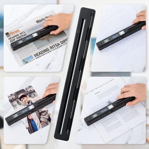 Portable Photo Scanner for A4 Documents,Handheld sanner for Business,Books, Receipt,Pictures up to 900 DPI, Uploads Images to Computer Via USB Cable, No Driver,Support JPG/PDF Format in Saudi Arabia