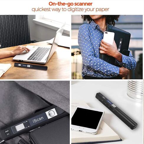 Portable Photo Scanner for A4 Documents,Handheld sanner for Business,Books, Receipt,Pictures up to 900 DPI, Uploads Images to Computer Via USB Cable, No Driver,Support JPG/PDF Format in Saudi Arabia