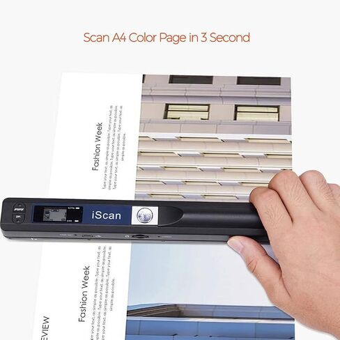 Portable Photo Scanner for A4 Documents,Handheld sanner for Business,Books, Receipt,Pictures up to 900 DPI, Uploads Images to Computer Via USB Cable, No Driver,Support JPG/PDF Format in Saudi Arabia