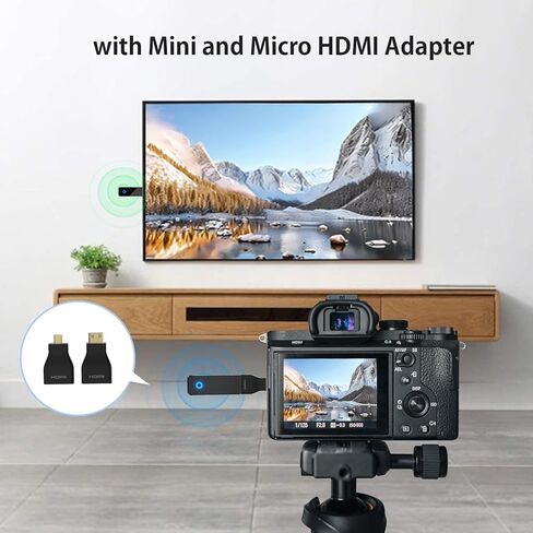 جهاز إرسال واستقبال HDMI لاسلكي، موسع HDMI اللاسلكي من Binken يدعم 1080P@60 هرتز، يدعم 2.4/5 جيجا هرتز لبث صوت الفيديو من الكمبيوتر المحمول، والكاميرا، وصندوق الكابل إلى جهاز عرض HDTV in Kuwait