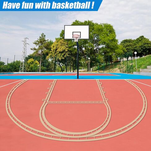 مجموعة قوالب علامة ملعب كرة السلة المتقدمة من Gopper | استنسل ملعب كرة السلة| طقم علامات ملعب كرة السلة | تصميم أمريكي| يتضمن الشريط والسحر (لا يتضمن الطلاء) in Kuwait