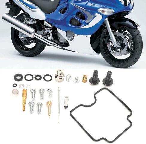 Carburetor Rebuild Fix Kit, 4 Sets Carburetor Repair Kit Carb Overhaul Fit for Suzuki GSX600F for Katana 1998-2006 in Saudi Arabia
