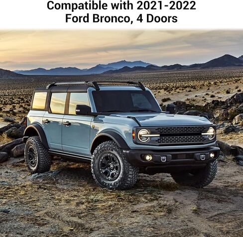 مقابض شريط أمامي من Hoolcar مقبض معدني متوافق مع 2021-2022 Ford Bronco، الملحقات الداخلية، قطعتان in Kuwait