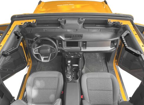 مقابض شريط أمامي من Hoolcar مقبض معدني متوافق مع 2021-2022 Ford Bronco، الملحقات الداخلية، قطعتان in Kuwait