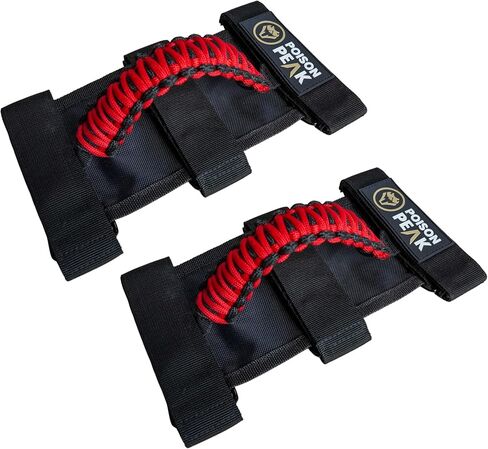 Poison Peak Premium Paracord Grab Handles Compatible with Jeep (Pitch Black) in Saudi Arabia