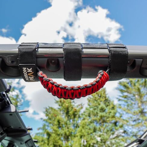 Poison Peak Premium Paracord Grab Handles Compatible with Jeep (Pitch Black) in Saudi Arabia