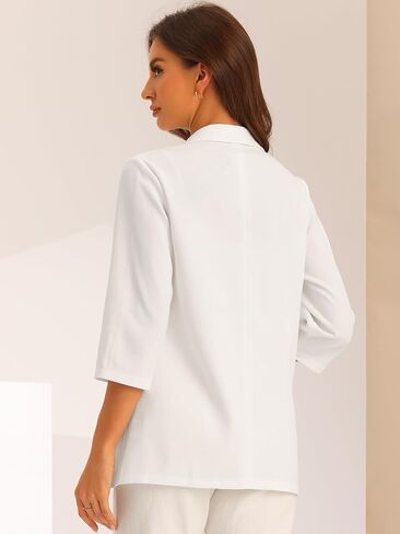Allegra K Work Office 3/4 Sleeve Business Casual Outfits Blazers for Women's Lapel Collar Dressy Casual Suit Jacket in Saudi Arabia