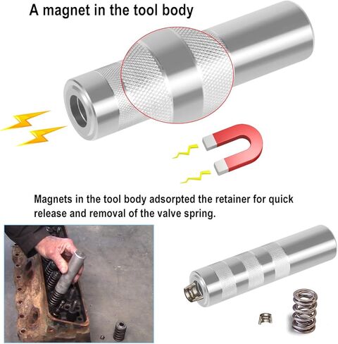 Hihitomorrow 36200 أداة إزالة وتركيب أداة تثبيت صمام ضاغط الزنبرك أدوات إزالة التجنيب لسيقان الصمام 5/16 بوصة إلى 3/8 بوصة in Kuwait