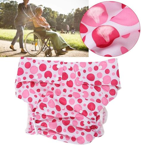 Adult Cloth Diaper for Mild to Severe Incontinence, Adjustable Nappy Reusable Adult Diaper Pants Waterproof Underwear for Men & Women Health Care(A30-3) in Saudi Arabia