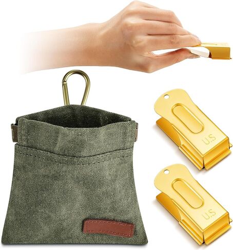 Flutesan 3 Pcs Dog Treat Pouch Training Kit Include 2 Training Clicker Brass Dog Clicker and Dog Treat Pouch Treat Pouches with Clip for Pet Training for Puppy Cats Trainer Pet Owners in Saudi Arabia