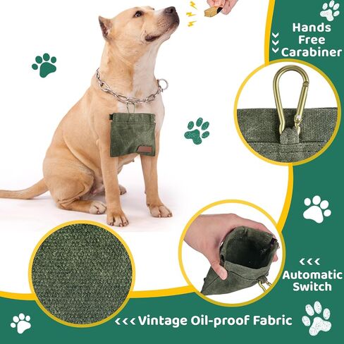 Flutesan 3 Pcs Dog Treat Pouch Training Kit Include 2 Training Clicker Brass Dog Clicker and Dog Treat Pouch Treat Pouches with Clip for Pet Training for Puppy Cats Trainer Pet Owners in Saudi Arabia